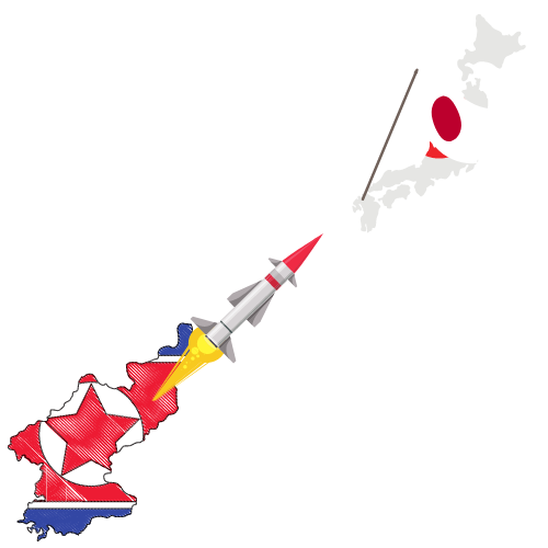 A ballistic missile is launched by North Korea over Japan.