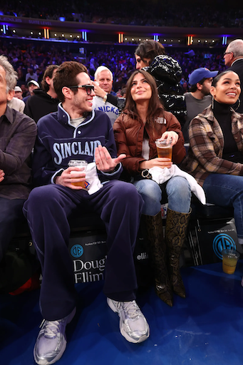 Emily Ratajkowski and Pete Davidson were spotted at Knicks game