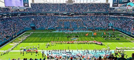 The Miami Dolphins score 70 points and take a knee rather than attempt to break the NFL scoring record.